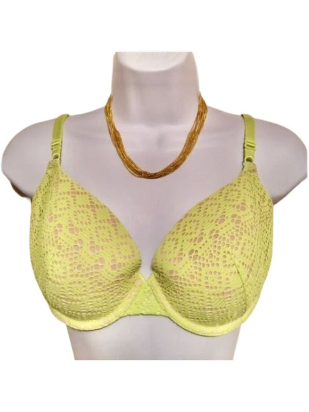 ⬇️ $59‎ NWOT Victoria Secret Yellow Demi Bra. Size 34DD. women's Fashion